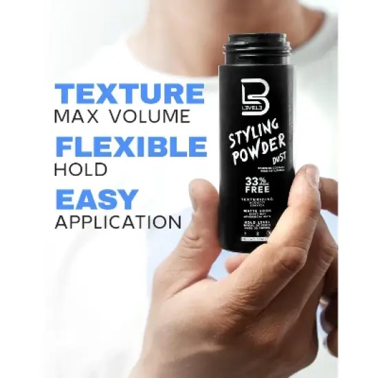 L3VEL3 Styling Powder - Natural Look Mens Powder - Easy to Apply with No Oil or Greasy Residue - 1 oz image {3}