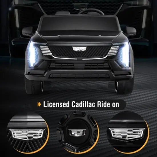 Costway 2 Seater Ride on Truck with Remote Control 3 Speeds LED Lights Horn Music Story Black/Pink/White image {1}