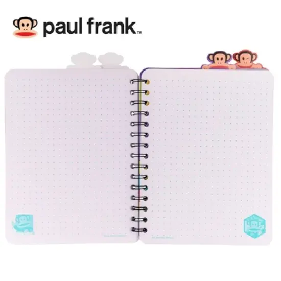 Inkology, LLC Paul Frank 4-Tab Spiral Notebook With 160 Dotted Sheets | 6 x 9 Inches image {4}