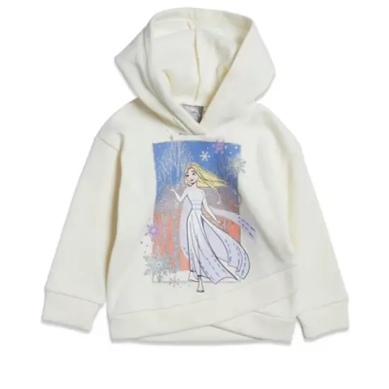 Disney Frozen Elsa Girls Fleece Pullover Crossover Hoodie and Pants Outfit Set Toddler  image {1}