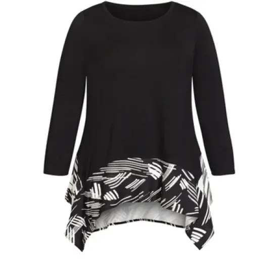 Women's Plus Size Florence Top - black | ZIM & ZOE image {2}
