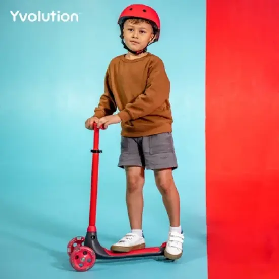 Yvolution Y Glider Kiwi 3 Wheel Kick Scooter with Light-Up Wheels image {5}