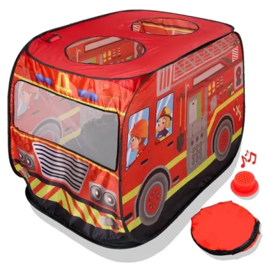 Playbees Pretend Pop-Up Tent Musical Firetruck Adventure image {6}