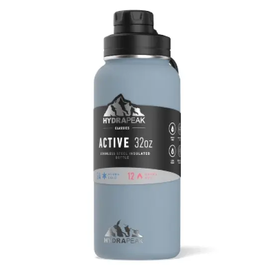 HydraPeak 32oz Wide Mouth Stainless Steel Water Bottle image {32}