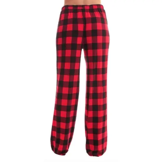 #followme Womens Ultra-Soft Rayon Spandex Knit Pajama Pants - Buffalo Check PJs image {2}