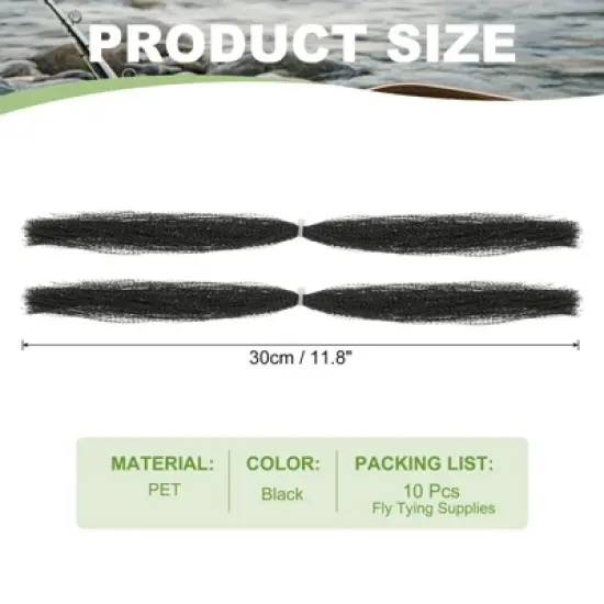 Unique Bargains Holographic Dry Flies Thread Tying Supplies Flash Fly Fishing Line 10 Pcs image {1}