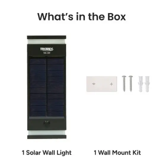 LED Solar Dual Direction Outdoor Wall Light - Techko Maid: Waterproof & Weather-Resistant image {8}