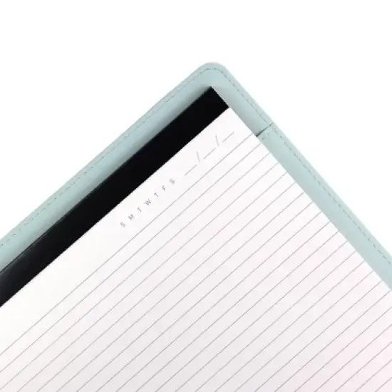 Altitude Padfolio 10"x12.5" Vegan Leather Seafoam Blue Debossed Arch image {5}