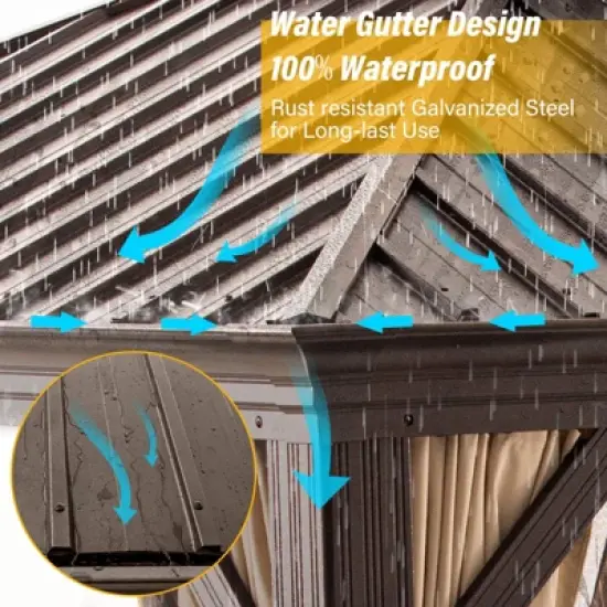 Lausaint Home 10'X12' Hardtop Gazebo image {2}