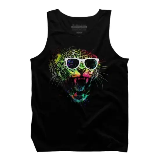 Men's Design By Humans Technicolor Jaguar By clingcling Tank Top image {4}