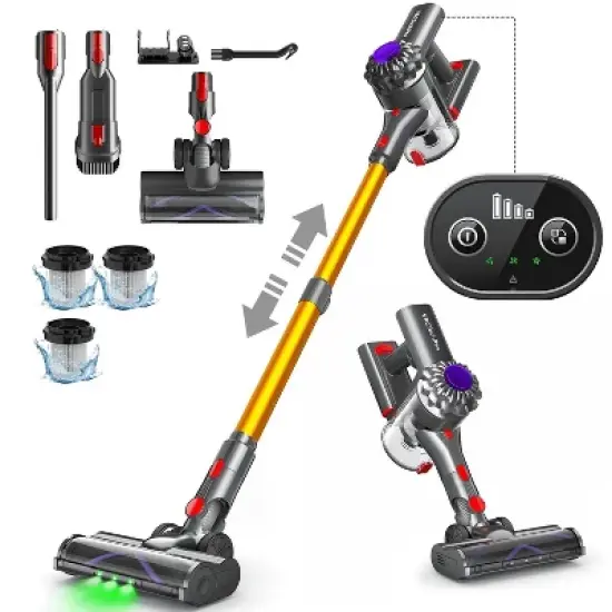 ELEPHAS Cordless Vacuum Cleaner, 35 Mins Runtime Vacuum Cleaners for Home, Stick Vacuum with Self-Standing, Handheld Vacuum for Pet Hair/Carpet/Floor image {6}