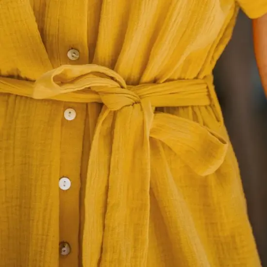 Women's Belted Seersucker Mini Dress  Cupshe image {5}