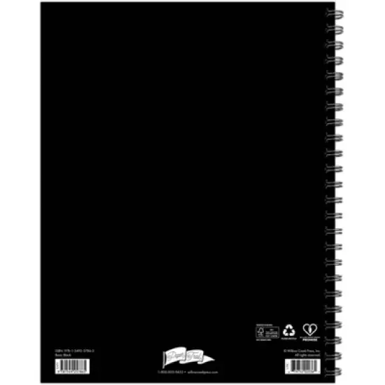Willow Creek Press 8.5"x11" 2026 Basic Weekly/Monthly Softcover Planner Black image {1}