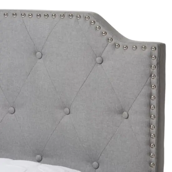 Aubrianne Modern and Contemporary Fabric Upholstered Storage Bed Gray - Baxton Studio image {9}