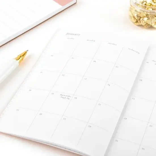 Sugar Paper Essentials 2026 7.313"x5" Small Horizontal Pink/Rose Stripe image {4}