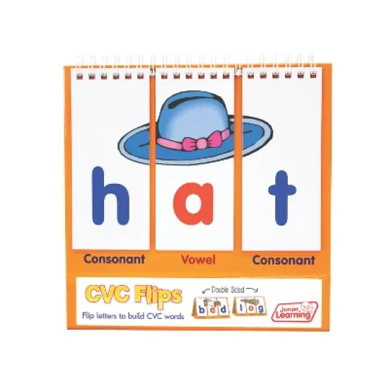 Junior Learning: CVC Consonant Vowel Consonant Words Flash Cards image {1}