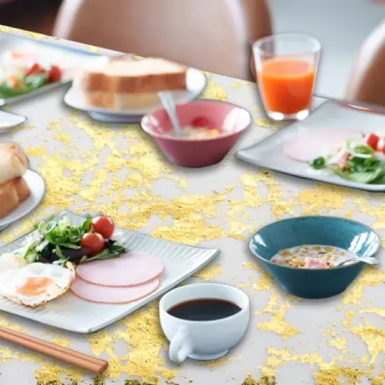 Unique Bargains Table Runner 108.27"L x 11.02"W Gold Tone 1 Pc image {2}