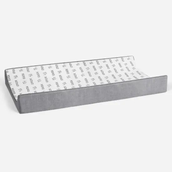 Bacati - Love Gray/Silver Diamond Changing Pad Cover image {2}