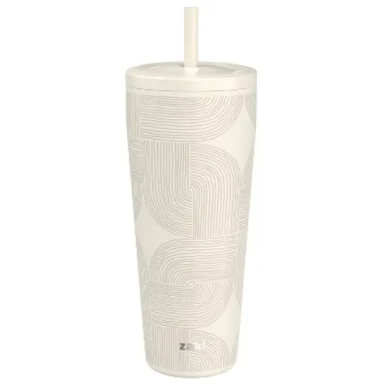 Zak Designs 30 fl oz Stainless Steel Straw Tumbler image {7}