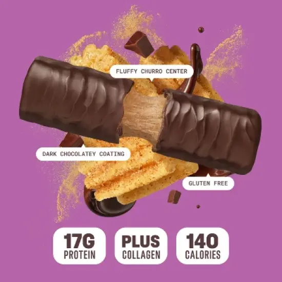 Built Bar Puff Collagen Protein Bars - Gluten Free, Churro - 12ct image {1}