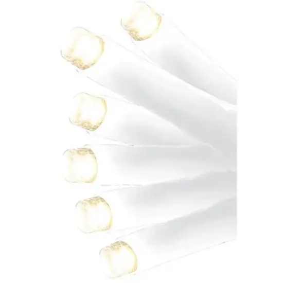 GE StayBright 250-Count Warm White LED String Lights on White Wire 51.8-ft image {1}