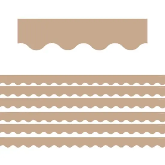 Teacher Created Resources&reg; Light Brown Scalloped Border Trim, 35 Feet Per Pack, 6 Packs image {4}