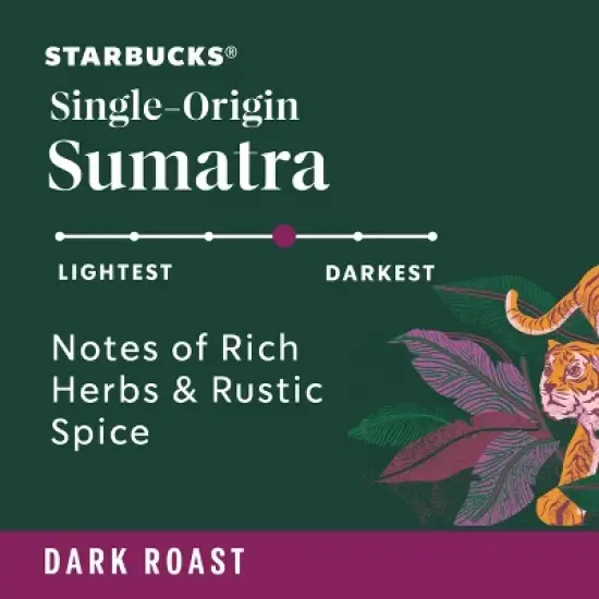 Starbucks Dark Roast Ground Coffee &mdash; Sumatra &mdash; 100% Arabica &mdash; 1 bag (12 oz.) image {1}