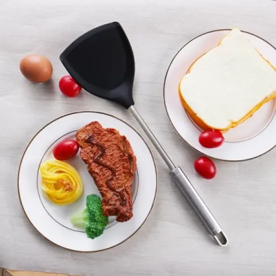 Unique Bargains Heat Resistant Non-scratch Non-Stick Silicone Turner image {5}