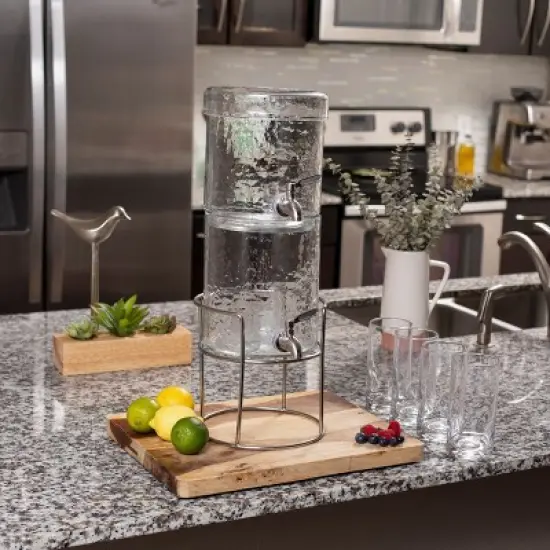 BirdRock Home 2 Gallon Stacking Beverage Dispenser with Stand and Lid - Stainless Steel image {5}