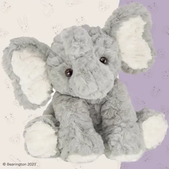 Bearington Dinky Plush Gray Elephant Stuffed Animal, 10.5 Inch image {2}