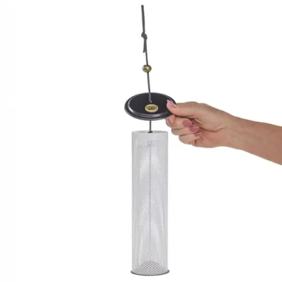 Birds Choice 11" Modern Farmhouse Finch Feeder Bird House White image {2}