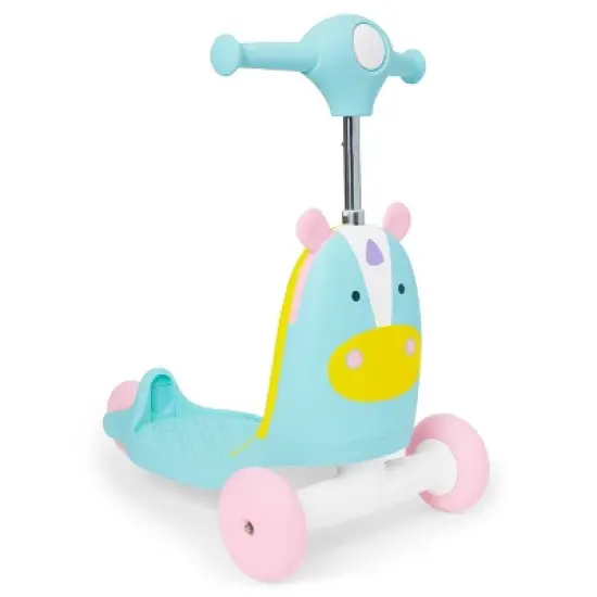 Skip Hop Kids' 3-in-1 Ride On Scooter and Wagon Toy - Unicorn image {6}