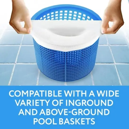 Impresa 20-Pack of Pool Skimmer Socks - Excellent Savers for Pool Baskets and Skimmers image {2}