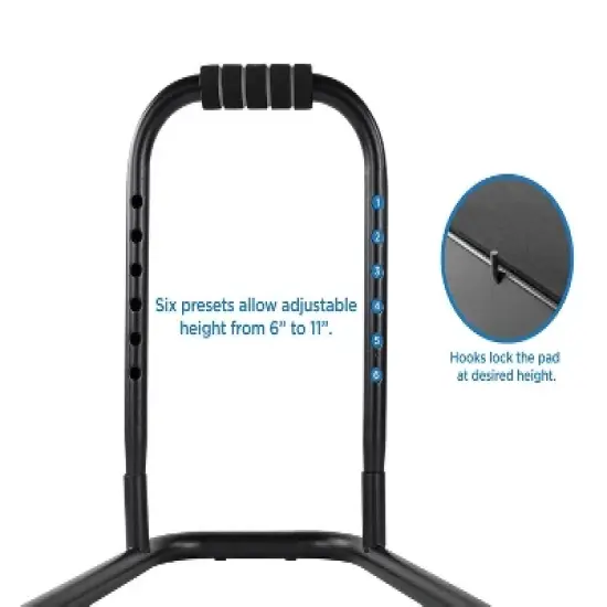 Mount-It! Height Adjustable Foot Rest for Standing and Sitting, Under The Desk Footrest with Handle and Six Height Settings, Anti-Slip Padded Surface image {7}