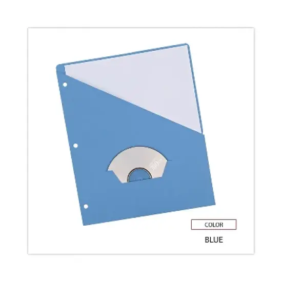 Universal Slash-Cut Pockets for Three-Ring Binders Jacket Letter 11 Pt. Blue 10/Pack 61681 image {6}