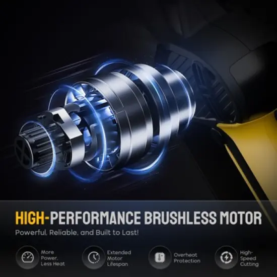 SUGIFT Cordless 8-Inch Mini Chainsaw with Brushless Motor, 20V Battery, Auto-Oiling, and Safety Lock image {6}