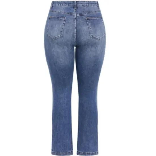 Women's Plus Size Harley Lily Bootleg Jean - mid denim | CITY CHIC image {4}