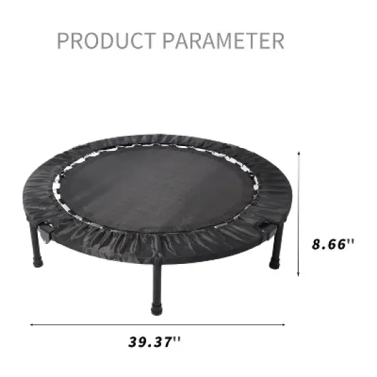 YONWAY 40 inch Foldable Mini Trampoline, for Adults or Kids Trampoline, Max Load 330 lbs, for Home Workouts image {2}