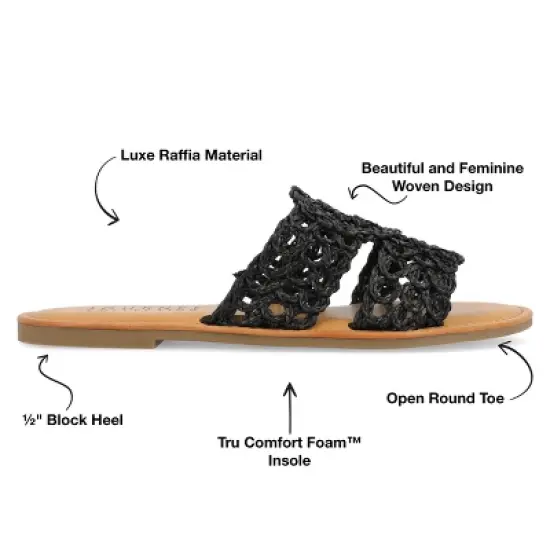 Journee Collection Womens Lissia Tru Comfort Foam Slip On Slide Flat Sandals image {7}