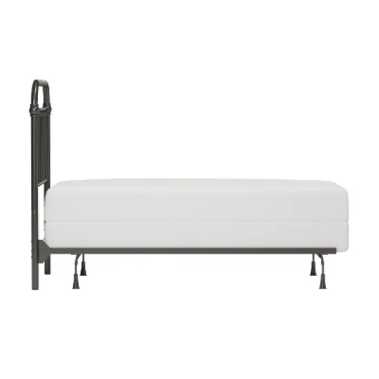 Twin Kirkland Metal Headboard with Frame Aged Pewter - Hillsdale Furniture image {5}