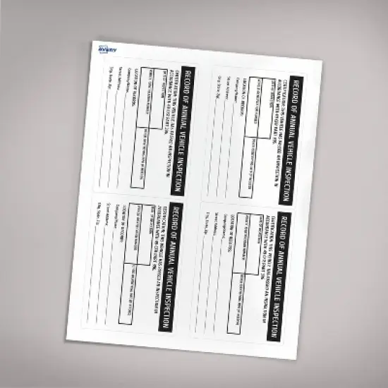 Avery Annual Vehicle Inspection Stickers, Waterproof, UV Resistant, Preprinted, Handwrite Only, 5" x 3.5", 100 Stickers image {5}