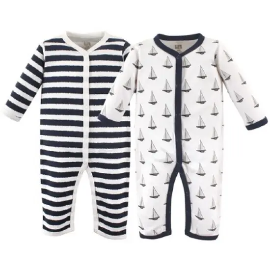 Hudson Baby Infant Boy Cotton Coveralls 2pk, Sailboat image {1}