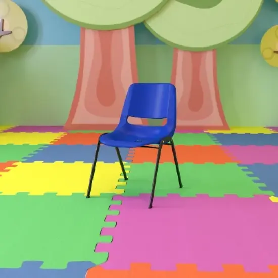 Emma and Oliver Ergonomic Kid's Shell Stack Chair - 12" Seat Daycare Home School image {1}