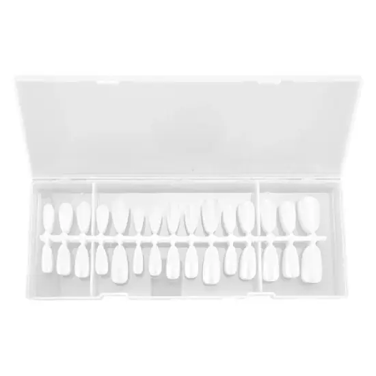 Unique Bargains Women's Medium Long Almond Fake Nails Clear 1 Set image {5}