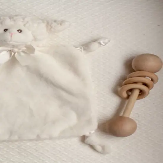 Bearington Baby Wee Lamby, Small Lamb Stuffed Animal Lovey Security Blanket, 8" x 7" image {5}