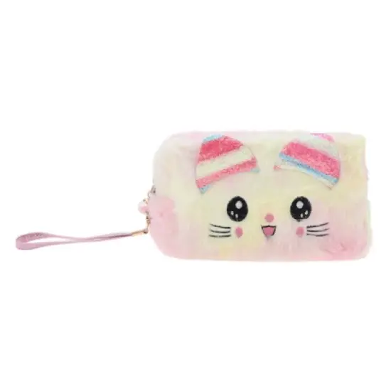 Unique Bargains Women's Portable Cute Cat Makeup Bag 1 Pc image {5}