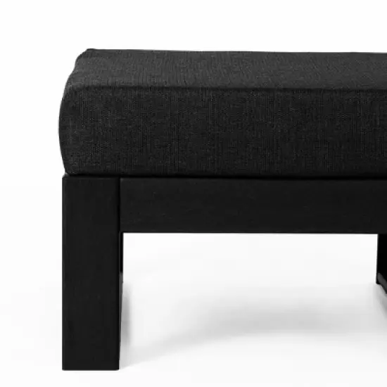 WestinTrends Montara Outdoor HDPE Patio Ottoman with Waterproof Olefin Cushions image {9}