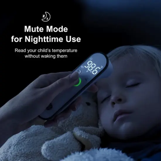 GE Truvitals Wireless Digital Forehead Thermometer for Adults, Kids and Babies, No Touch Instant Reading, LCD Screen & Tracking App (TM4000) image {3}