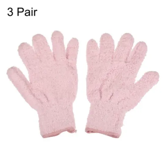Unique Bargains Dusting Cleaning Gloves Microfiber Mitten for Plant  Lamp Window image {2}