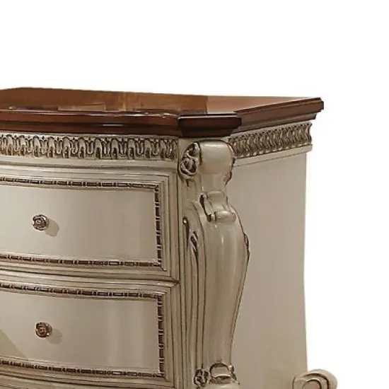 31" Picardy Nightstand Antique Pearl/Cherry Oak - Acme Furniture image {4}